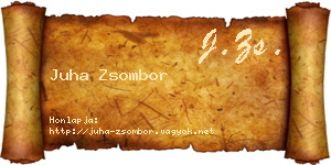 Juha Zsombor névjegykártya